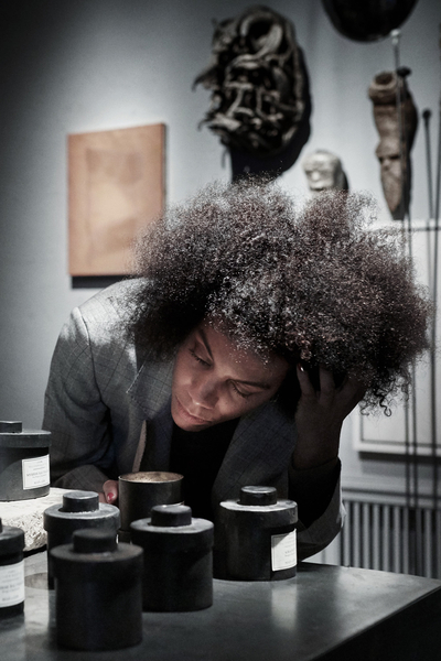 Designer Yvonne Koné at the studio of Oliver Gustav for Monocle